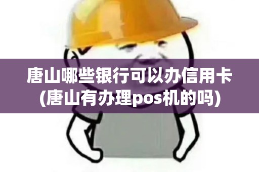 唐山哪些银行可以办信用卡(唐山有办理pos机的吗)