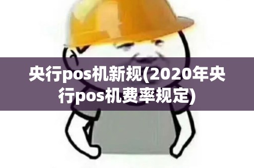 央行pos机新规(2020年央行pos机费率规定)