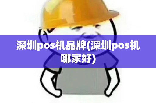 深圳pos机品牌(深圳pos机哪家好)