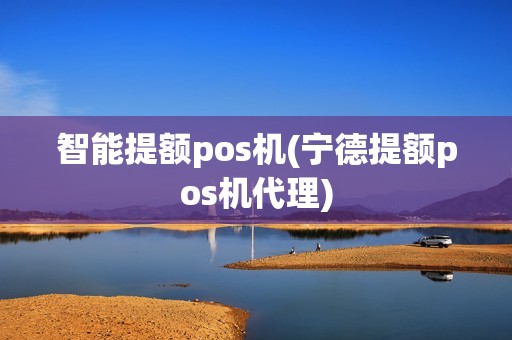 智能提额pos机(宁德提额pos机代理)