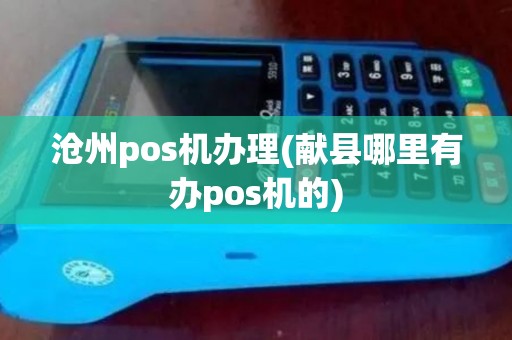 沧州pos机办理(献县哪里有办pos机的)
