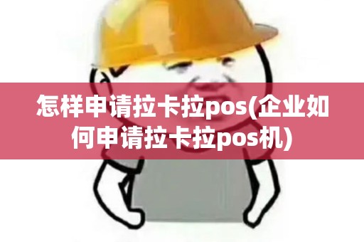 怎样申请拉卡拉pos(企业如何申请拉卡拉pos机)