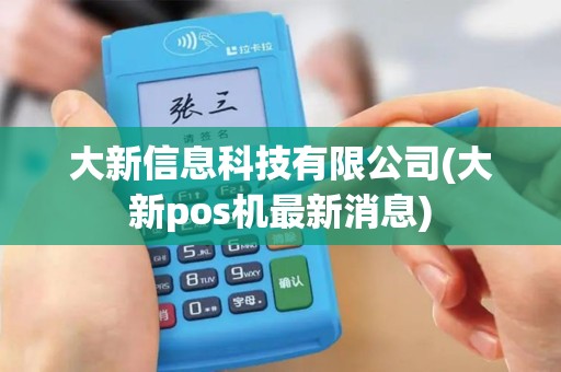 大新信息科技有限公司(大新pos机最新消息)