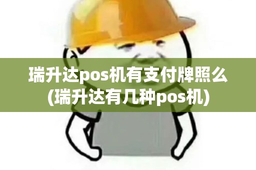 瑞升达pos机有支付牌照么(瑞升达有几种pos机)