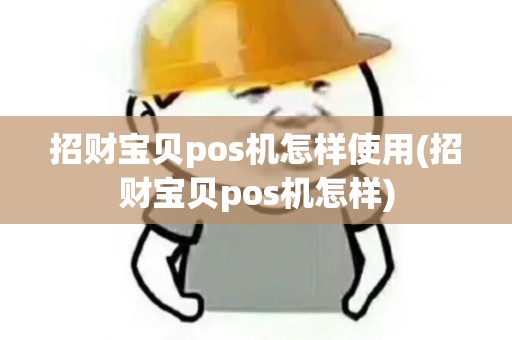 招财宝贝pos机怎样使用(招财宝贝pos机怎样)