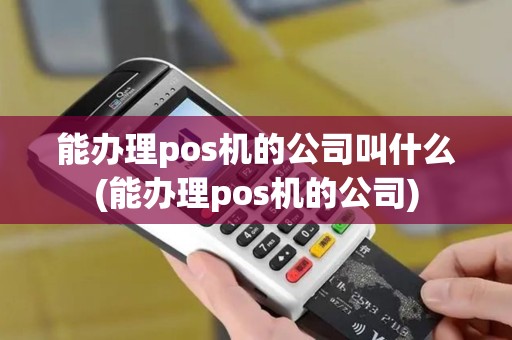 能办理pos机的公司叫什么(能办理pos机的公司)