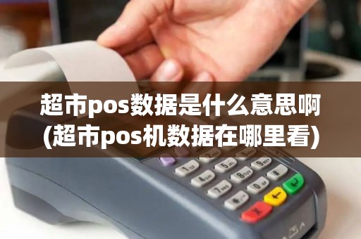 超市pos数据是什么意思啊(超市pos机数据在哪里看)