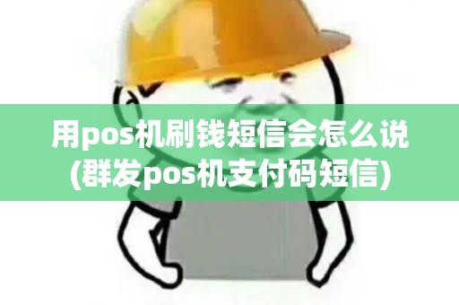 用pos机刷钱短信会怎么说(群发pos机支付码短信)