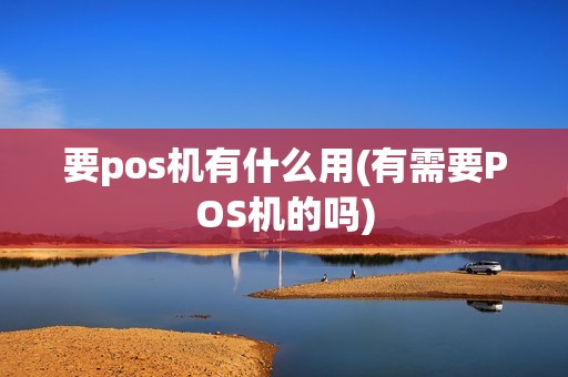 要pos机有什么用(有需要POS机的吗)
