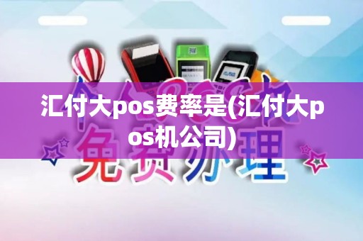 汇付大pos费率是(汇付大pos机公司)
