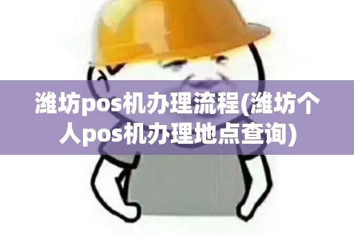 潍坊pos机办理流程(潍坊个人pos机办理地点查询)