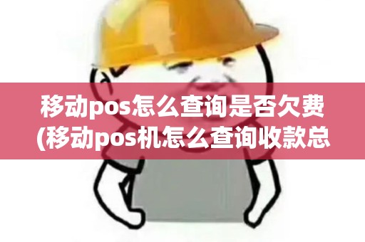 移动pos怎么查询是否欠费(移动pos机怎么查询收款总额)
