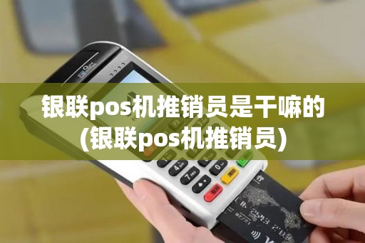 银联pos机推销员是干嘛的(银联pos机推销员)