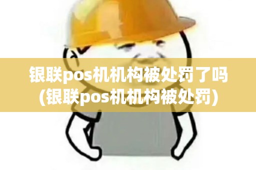 银联pos机机构被处罚了吗(银联pos机机构被处罚)