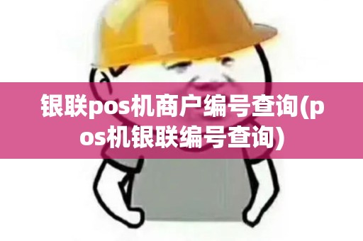 银联pos机商户编号查询(pos机银联编号查询)