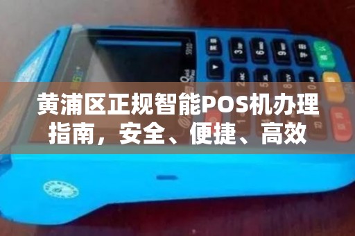 黄浦区正规智能POS机办理指南，安全、便捷、高效