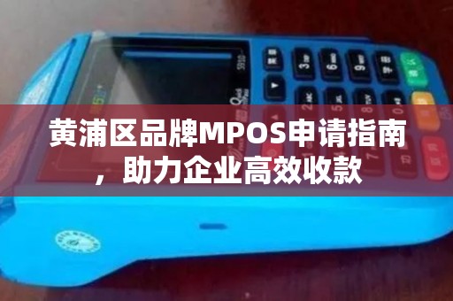 黄浦区品牌MPOS申请指南，助力企业高效收款