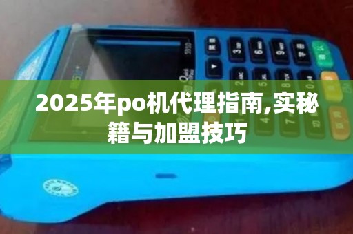 2025年po机代理指南,实秘籍与加盟技巧