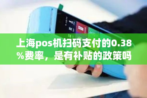 上海pos机扫码支付的0.38%费率，是有补贴的政策吗？