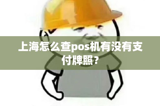 上海怎么查pos机有没有支付牌照？