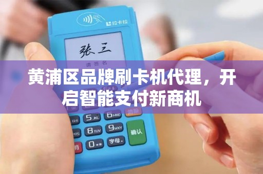 黄浦区品牌刷卡机代理，开启智能支付新商机