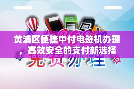 黄浦区便捷中付电签机办理，高效安全的支付新选择