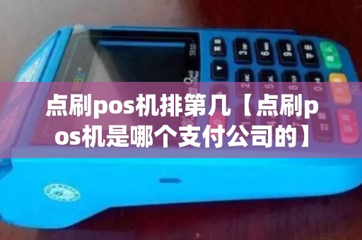 点刷pos机排第几【点刷pos机是哪个支付公司的】
