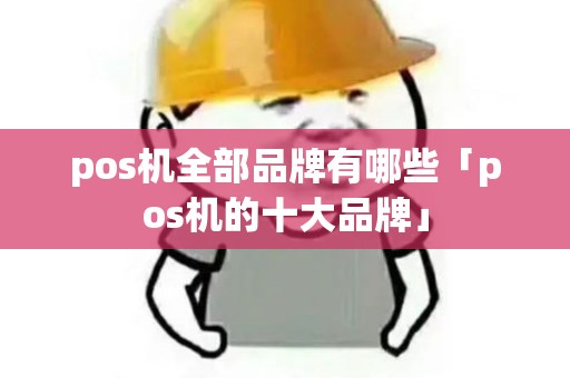 pos机全部品牌有哪些「pos机的十大品牌」