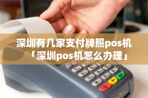 深圳有几家支付牌照pos机「深圳pos机怎么办理」