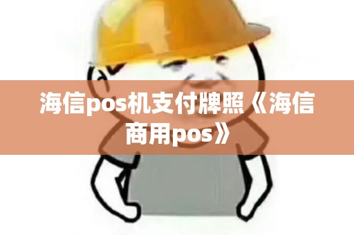 海信pos机支付牌照《海信商用pos》