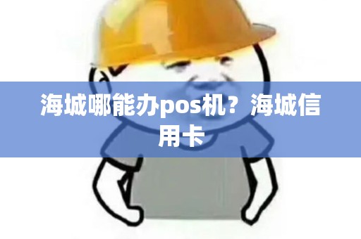 海城哪能办pos机？海城信用卡