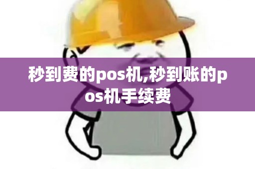 秒到费的pos机,秒到账的pos机手续费
