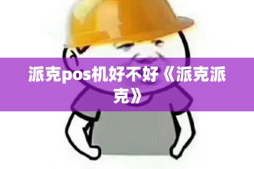 派克pos机好不好《派克派克》
