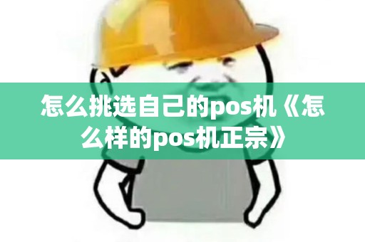 怎么挑选自己的pos机《怎么样的pos机正宗》