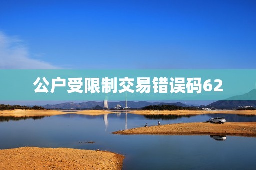 公户受限制交易错误码62