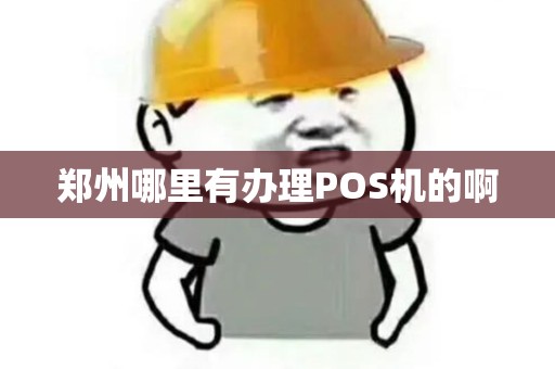 郑州哪里有办理POS机的啊