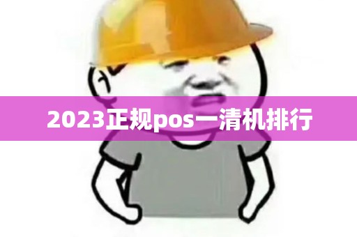 2023正规pos一清机排行