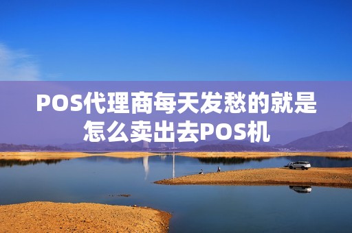 POS代理商每天发愁的就是怎么卖出去POS机