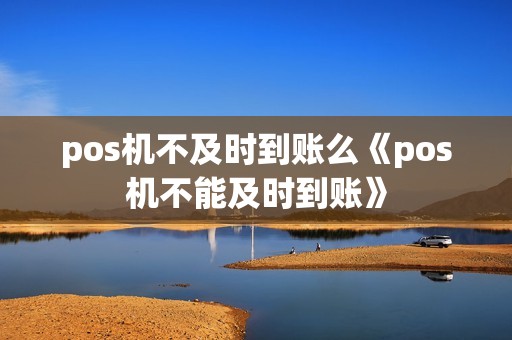 pos机不及时到账么《pos机不能及时到账》