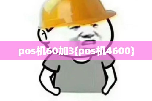 pos机60加3{pos机4600}