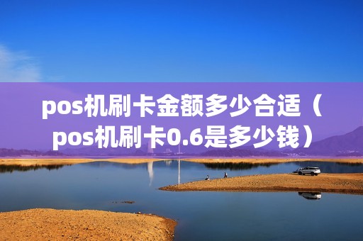 pos机刷卡金额多少合适（pos机刷卡0.6是多少钱）