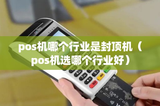 pos机哪个行业是封顶机（pos机选哪个行业好）