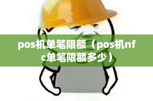 pos机单笔限额（pos机nfc单笔限额多少）