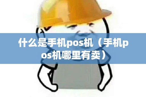 什么是手机pos机（手机pos机哪里有卖）