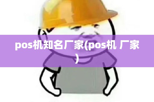 pos机知名厂家(pos机 厂家)
