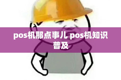 pos机那点事儿 pos机知识普及