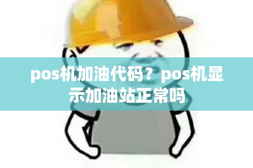 pos机加油代码？pos机显示加油站正常吗