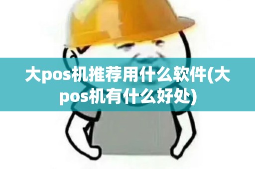 大pos机推荐用什么软件(大pos机有什么好处)
