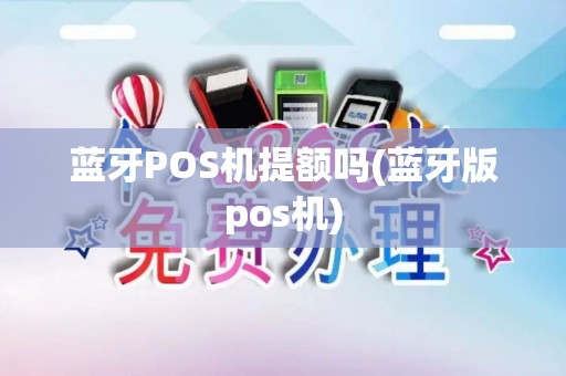 蓝牙POS机提额吗(蓝牙版pos机)