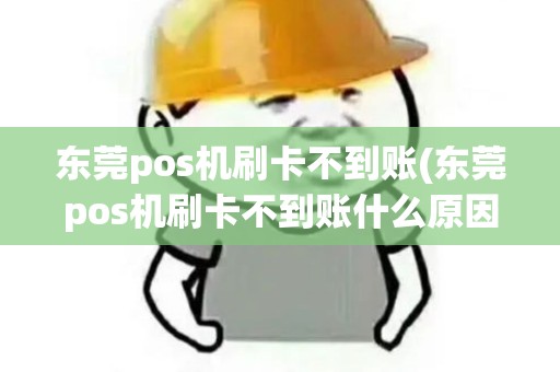 东莞pos机刷卡不到账(东莞pos机刷卡不到账什么原因)